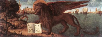 ヴィットーレ カルパッチョ Painting - サンマルコのライオン ヴィットーレのカルパッチョ